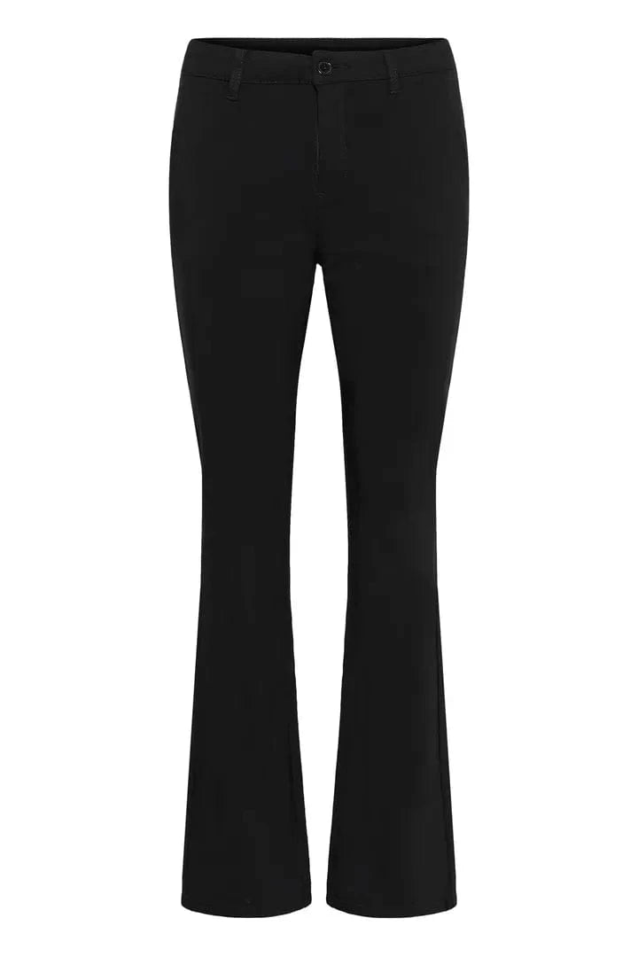 Culture Benghta Long Flare Pants - Black