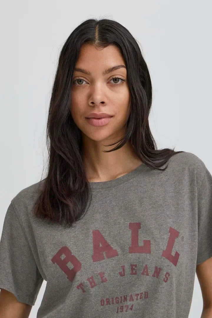 Ball Maldini T-shirt - Dark Grey Melang