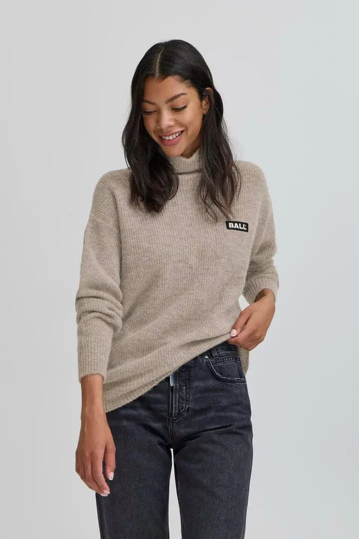 Ball Stacy High Neck Pullover - Vintage Khaki