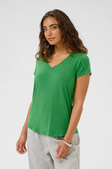 Culture Poppy V-neck T-Shirt  - Mint Green