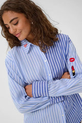Culture Abila Shirt - Blue/White Stripe