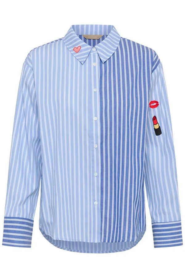 Culture Abila Shirt - Blue/White Stripe