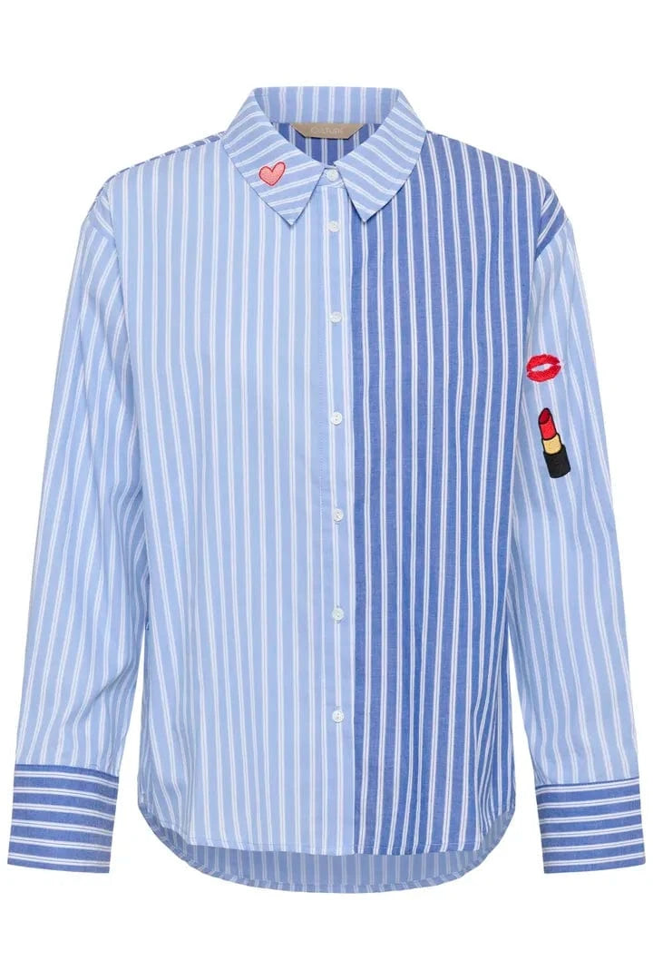 Culture Abila Shirt - Blue/White Stripe