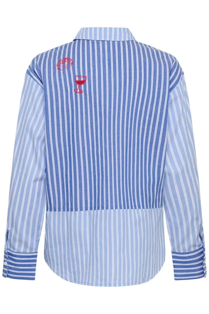 Culture Abila Shirt - Blue/White Stripe