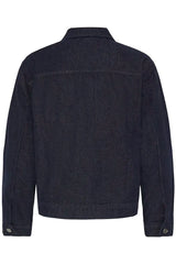 Pulz Gallery Denim Jacket - Dark Blue Denim