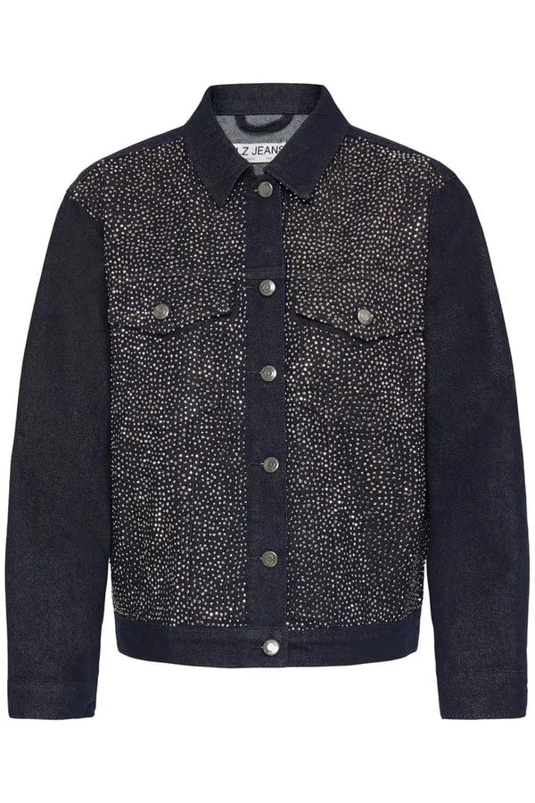 Pulz Gallery Denim Jacket - Dark Blue Denim