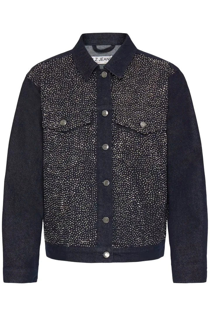 Pulz Gallery Denim Jacket - Dark Blue Denim