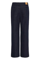 Pulz Gallery UHW Wide Leg - Dark Blue Denim
