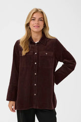 Culture Baele Klay Shirt Jacket  - Bitter Chocolate