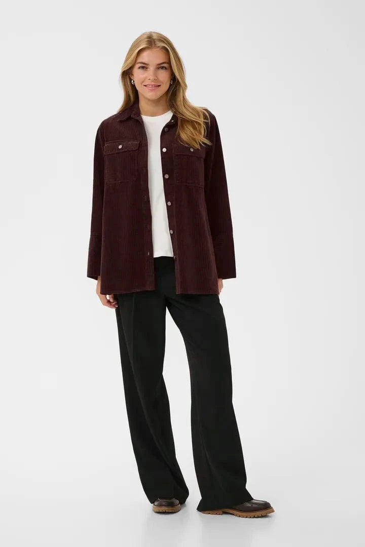 Culture Baele Klay Shirt Jacket  - Bitter Chocolate