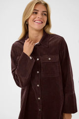 Culture Baele Klay Shirt Jacket  - Bitter Chocolate