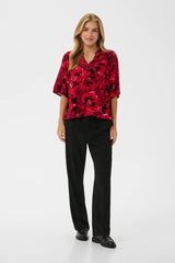 Culture Rachel Elitha SS Blouse - Red Flower