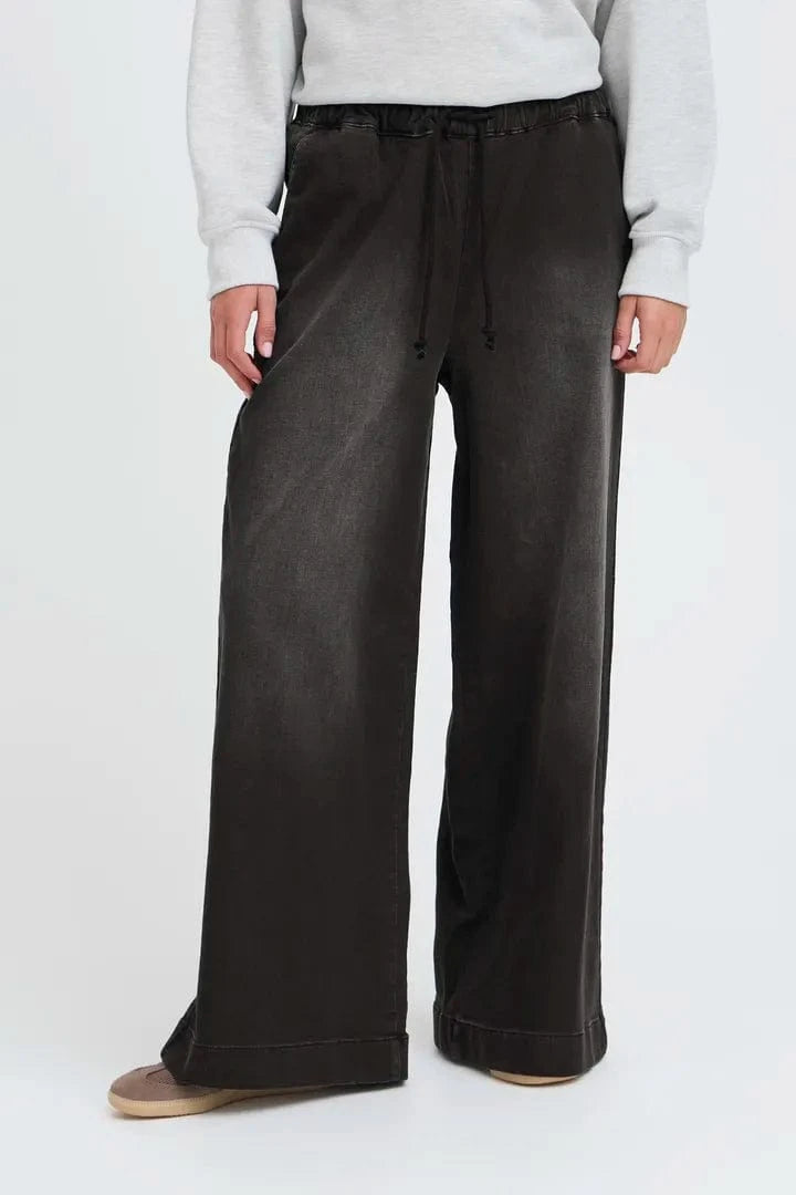 Pulz Raven HW Pant - Black Denim