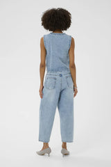 Culture Tiala Aniceta Embroidery Waistcoat - Light Blue Wash