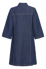 Pulz Darlene Dress - Dark Blue Denim