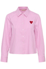 Culture Ebony Short Shirt - Pink Stripe