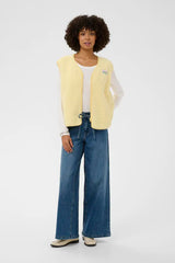 Culture Catina Teddy Waistcoat - Lemon