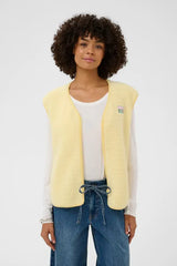 Culture Catina Teddy Waistcoat - Lemon