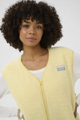 Culture Catina Teddy Waistcoat - Lemon