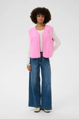 Culture Catina Teddy Waistcoat - Begonia Pink