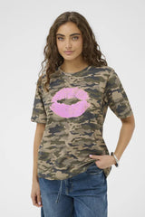 Culture Dorit Gith T-shirt - Green Camouflag