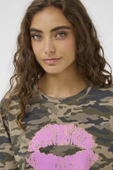 Culture Dorit Gith T-shirt - Green Camouflag