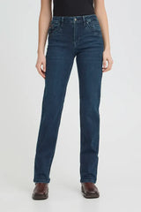 Pulz Karolina HW Jeans Straight Leg - Dark Blue