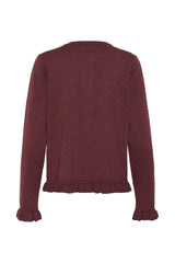 Culture Annemarie Frill Cardigan - Chocolate Truffl