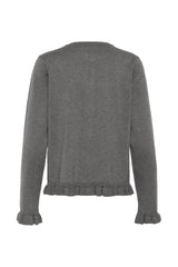 Culture Annemarie Frill Cardigan - Mid Grey Melange
