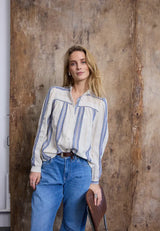 Pulz Anni HW Jeans Barrel Leg - Medium Blue Denim