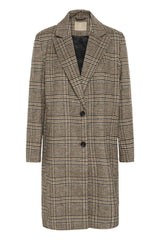 Culture Cabrine Coat - Toffee Check