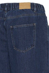 Pulz Esmine Bluejeans HW Wide Leg - Dark Blue Denim