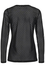 Culture Laya Mesh Blouse - Black Dot