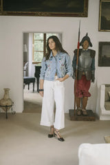 Culture Tiala Aniceta Embroidery Jacket - Light Blue Wash