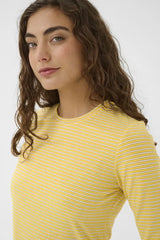 Culture Kiddy LS Oneck - Yellow/White Stripe