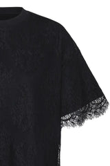 Pulz Filia Lace T-shirt - Black Beauty