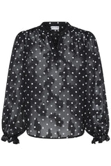Pulz Finja Blouse - Black Beauty