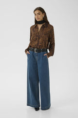 Culture Naomi Berna Shirt - Brown Leo