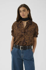 Culture Naomi Berna Shirt - Brown Leo