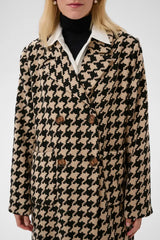 Culture Kilara Long Coat - Black/Camel Hou