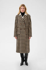 Culture Kilara Long Coat - Black/Camel Hou