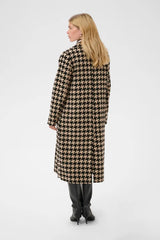Culture Kilara Long Coat - Black/Camel Hou