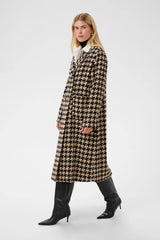 Culture Kilara Long Coat - Black/Camel Hou