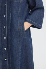 Pulz Darlene Dress - Dark Blue Denim