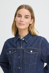 Pulz Darlene Dress - Dark Blue Denim