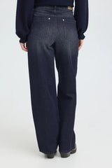 Pulz Dinna Jeans Wide Leg - Dark Blue