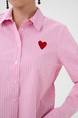 Culture Ebony Short Shirt - Pink Stripe