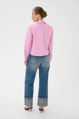 Culture Ebony Short Shirt - Pink Stripe