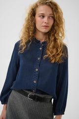 Culture Ilsa Shirt - Dark Blue Wash