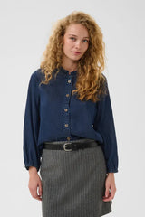 Culture Ilsa Shirt - Dark Blue Wash